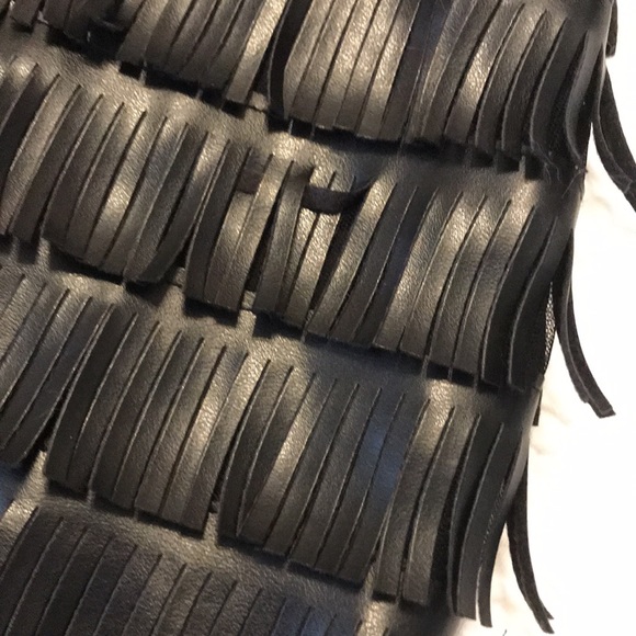 Sabine Faux leather fringed mini S - Picture 2 of 4
